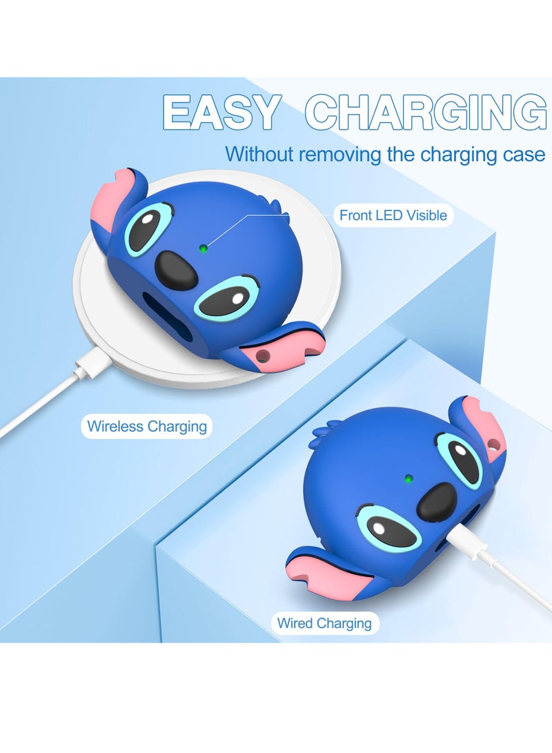 Excefore Compatible with Samsung Galaxy Buds 3 Pro and Galaxy Buds 3 (2024) Case with Cleaner Kit, Shockproof Cute Funny Cartoon Design Silicone Protective Cover with Keychain, for Men Girls Women - Image 3