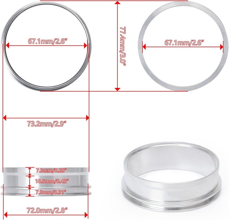 pqy 2.75 Inch Quick Release V Band Clamp with Flange Aluminum Quick Connect Intake Intercooler Pipe HD Clamp - Image 5