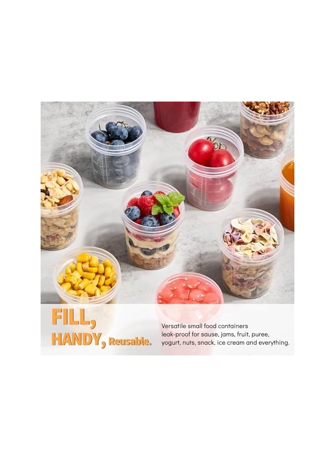 Green Tiger 10 Pack 4oz Salad Dressing Container, Small Condiment Containers with Screw Lids, Reusable Plastic Food Storage Containers for Sauce, Jam and Snack, Stackable Dip Sauce Containers (120ML) - Image 4
