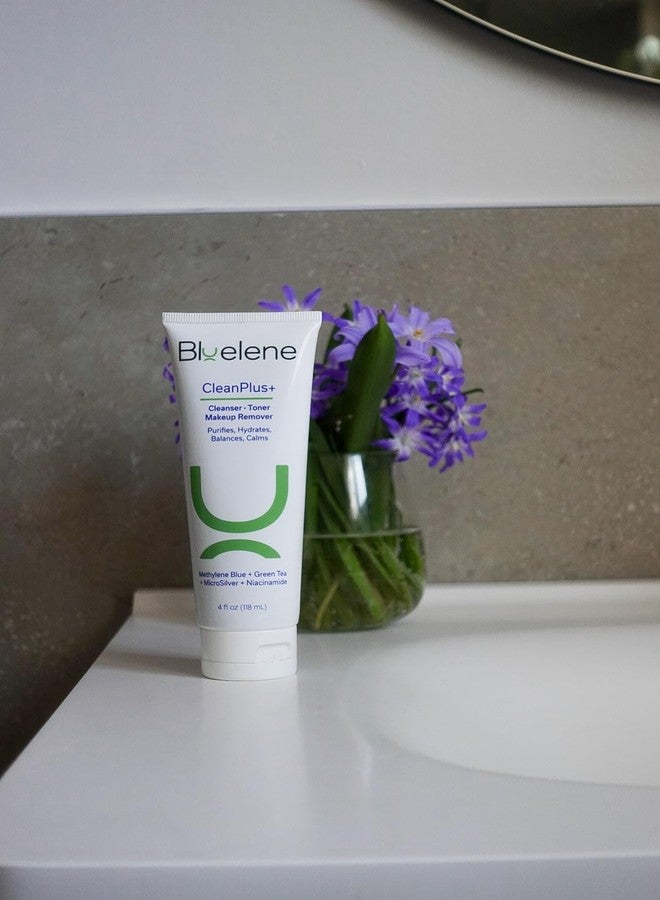 Bluelene CleanPlus Cleanser/Toner/Makeup Remover + With Methylene Blue, Niacinamide, MicroSilver - Image 4