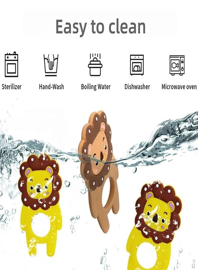 DTR Creation Silicone Baby Teether – BPA‑Free, Food‑Grade, Ideal for 3–6 & 6–12 Month Infants (Off White) - Image 3