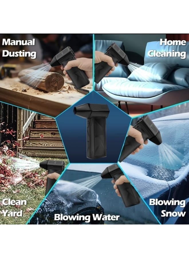 Rahnial Electric Air Duster 130000 RPM Handheld Turbo Jet Fan, Portable Cordless Blower for Car Cleaning, Laptop, Keyboard, Powerful Mini Air Blower Fan for Home, Camping and Outdoor Use - Image 4