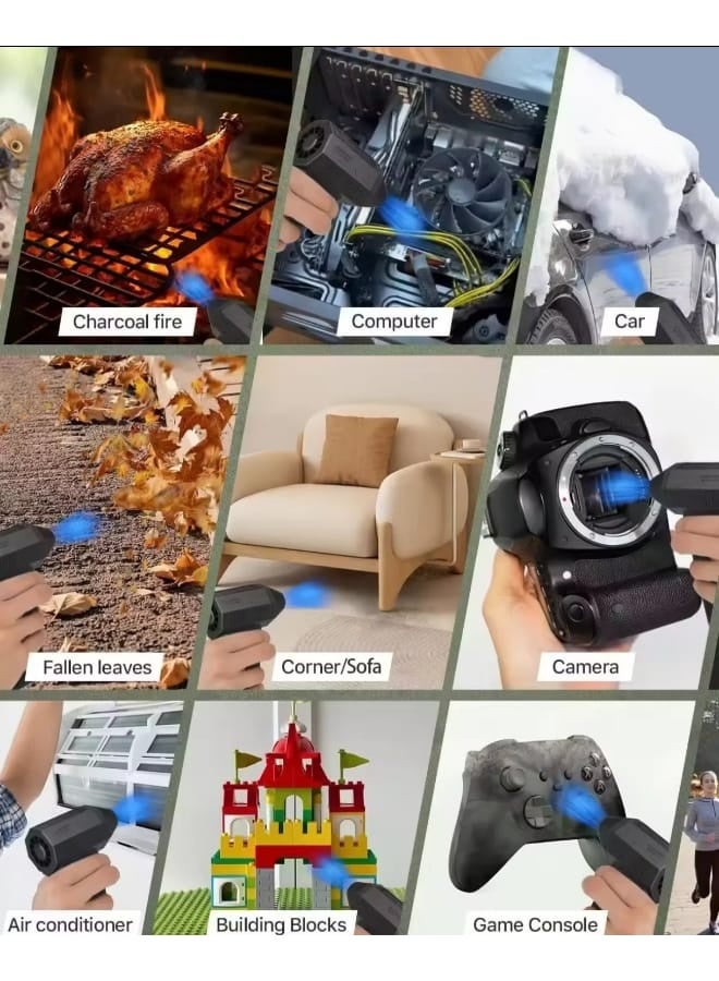 Rahnial Electric Air Duster 130000 RPM Handheld Turbo Jet Fan, Portable Cordless Blower for Car Cleaning, Laptop, Keyboard, Powerful Mini Air Blower Fan for Home, Camping and Outdoor Use - Image 5