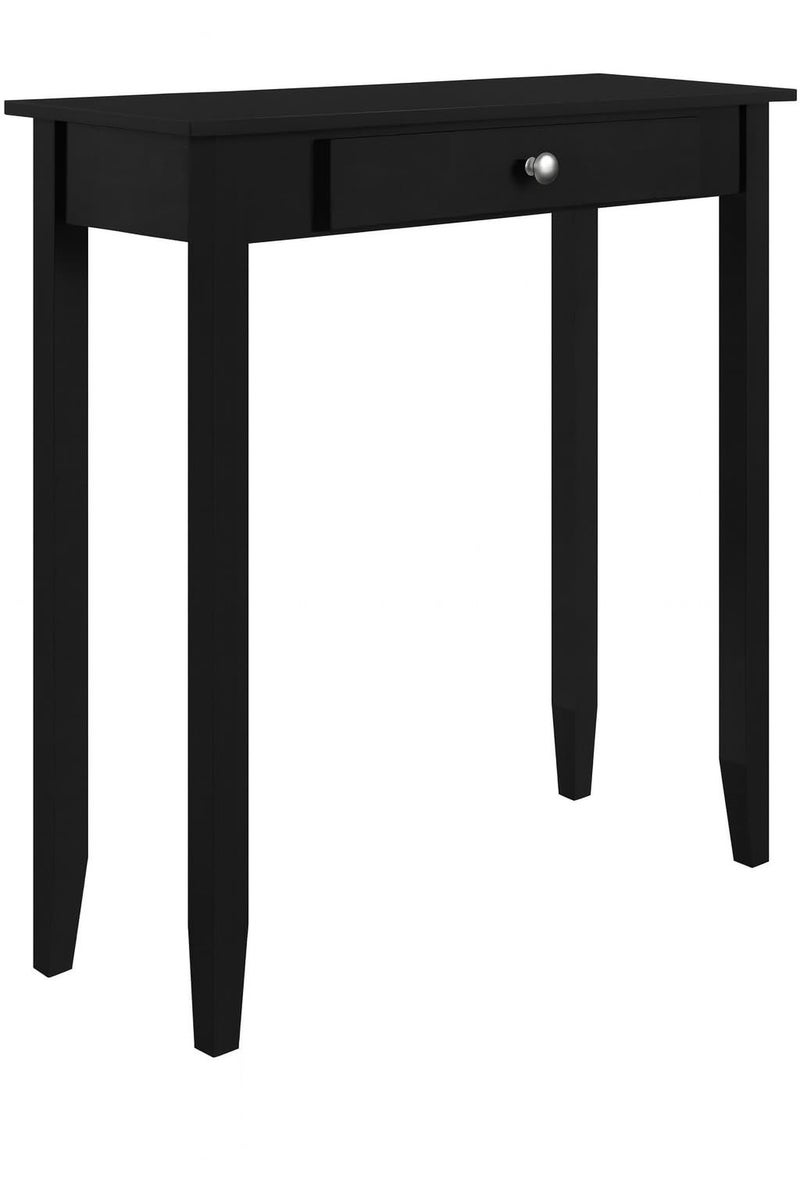 Streem Furniture Wooden Console Table for Living Room | Side Entrance Table for Home with 1 Drawer | Solid Wood (Black) - Image 1
