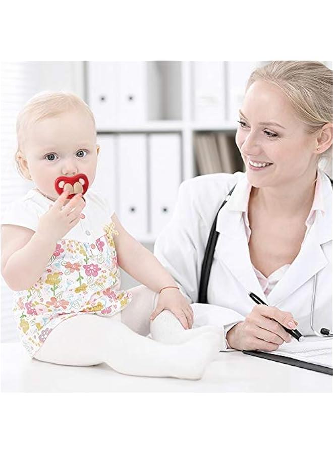 4 Pack Silicone Pacifier Toddler Orthodontic Pacifier - Cute Mustache Pacifier BPA Free Pacifier - Image 4