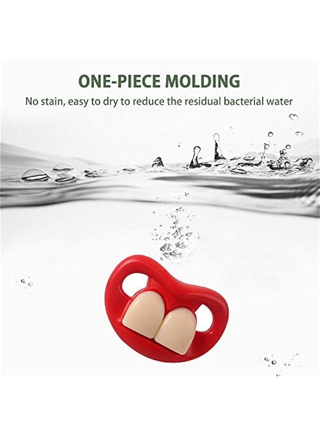 4 Pack Silicone Pacifier Toddler Orthodontic Pacifier - Cute Mustache Pacifier BPA Free Pacifier - Image 5