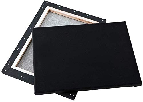 Eascan Art Combo of Pre Stretched White Medium Grain Black Medium Grain and Linen Fine Grain Canvas for Oil and Acrylic Paints Combo of 3 10 X 12 - Image 4