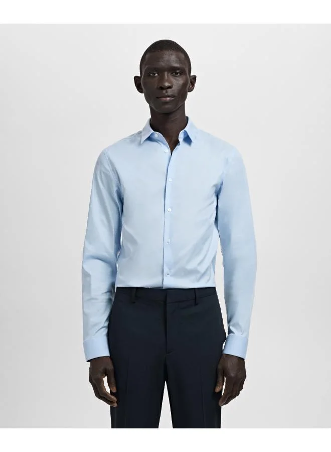 Slim fit cotton suit shirt