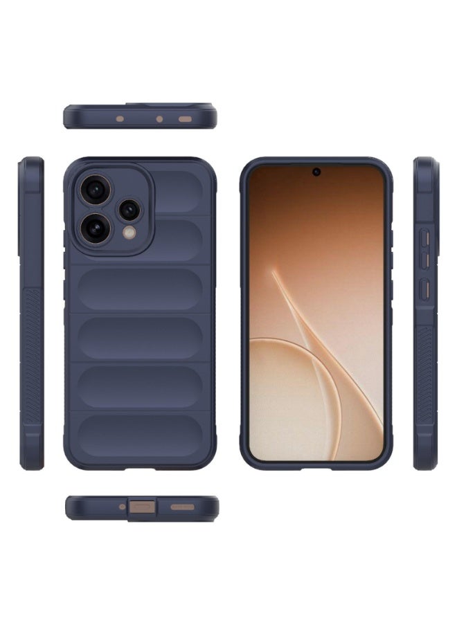جراب موبايل ماجيك شيلد  سيليكون مضاد للصدمات وحمايه للكاميرا متوافق  Oppo Reno 15 5G (ازرق غامق) - Image 3