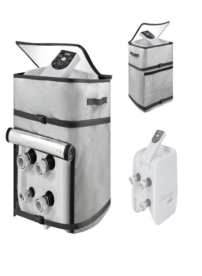 UCEDER Insulated Inflatable Hot Tub Spa Heater Pump Cover,Waterproof Hot Tub Pump Cover with Clear PVC Window,Energy-Saving and Eco-Friendly Insulation Cover for Winter Freeze Protection - Image 1