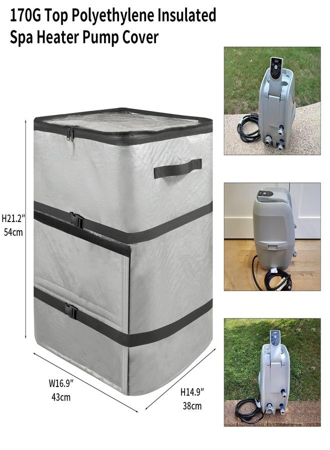UCEDER Insulated Inflatable Hot Tub Spa Heater Pump Cover,Waterproof Hot Tub Pump Cover with Clear PVC Window,Energy-Saving and Eco-Friendly Insulation Cover for Winter Freeze Protection - Image 4