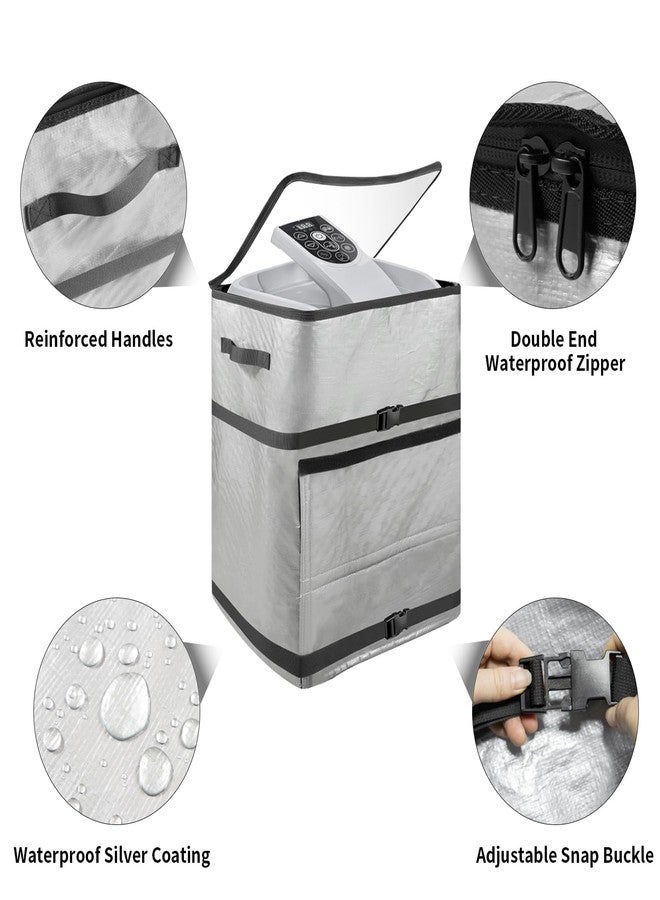 UCEDER Insulated Inflatable Hot Tub Spa Heater Pump Cover,Waterproof Hot Tub Pump Cover with Clear PVC Window,Energy-Saving and Eco-Friendly Insulation Cover for Winter Freeze Protection - Image 3