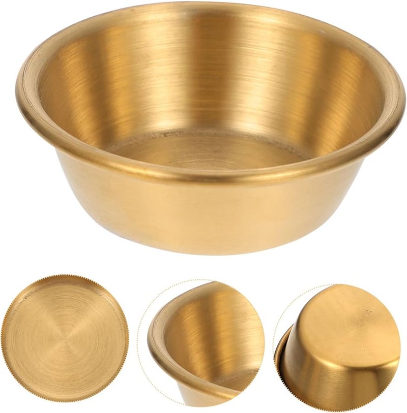 4 قطع أطباق تقديم الصلصة من الفولاذ المقاوم للصدأ لأطباق المقبلات وأوعية الغمس للتوابل - Image 4