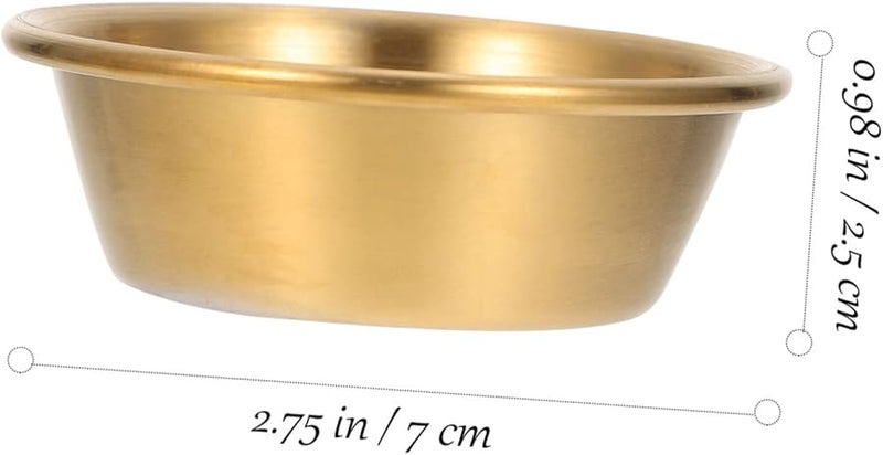 4 قطع أطباق تقديم الصلصة من الفولاذ المقاوم للصدأ لأطباق المقبلات وأوعية الغمس للتوابل - Image 3