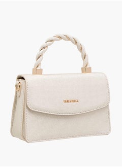 Flora Bella By Shoexpress Women's Textured Satchel Bag with Handle and Chain Strap  - Image 3
