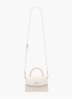 Flora Bella By Shoexpress Women's Textured Satchel Bag with Handle and Chain Strap  - Image 2