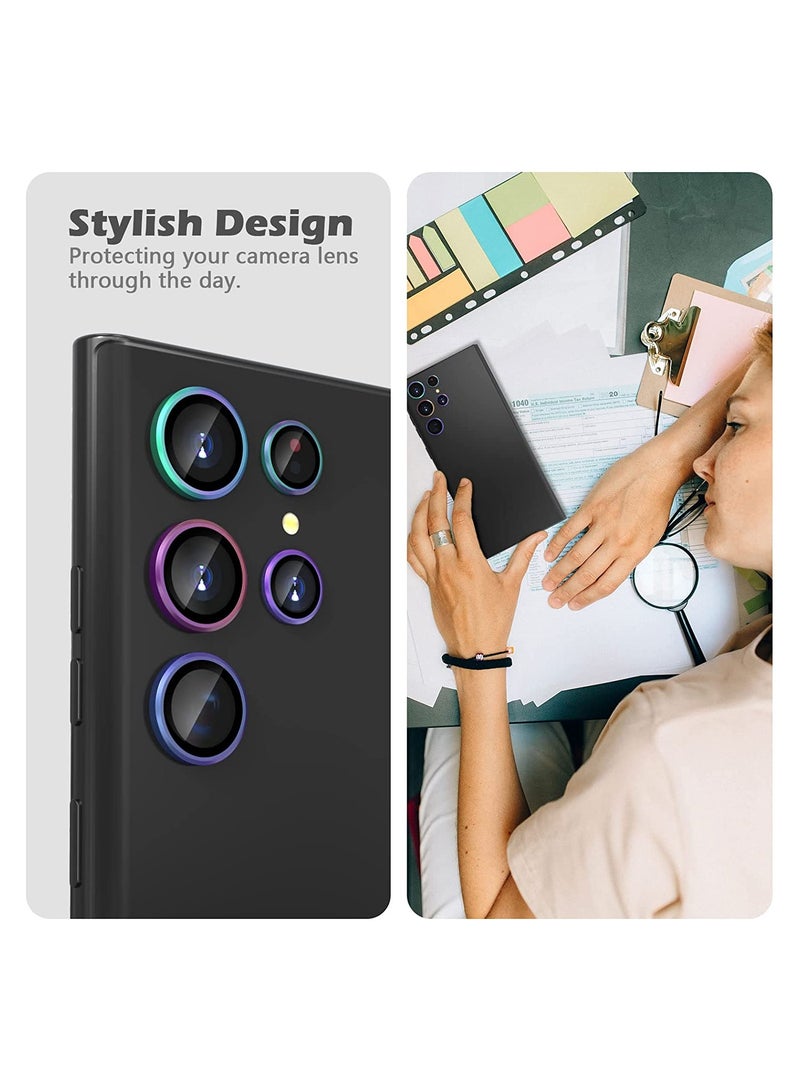 Rock Pow Camera Lens Screen Protector,Individual Metal Ring Rear Camera Lens Protector,for Samsung Galaxy S22 Ultra - Image 4