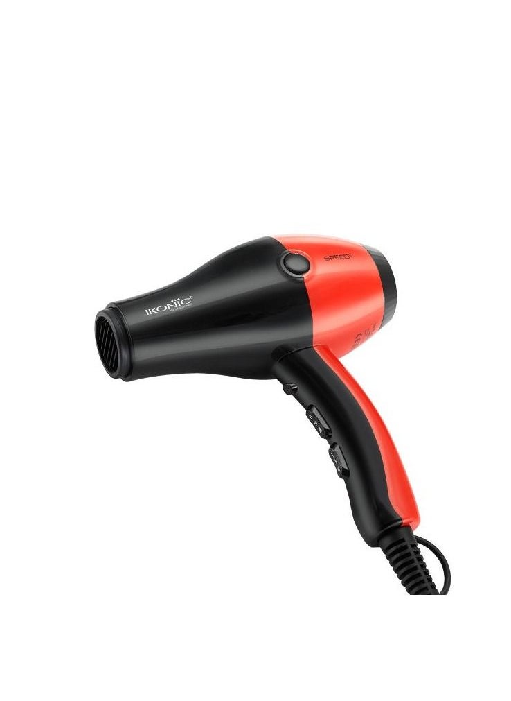 IKONIC - Ikonic Speedy Hair Dryer Red And Black - Image 1