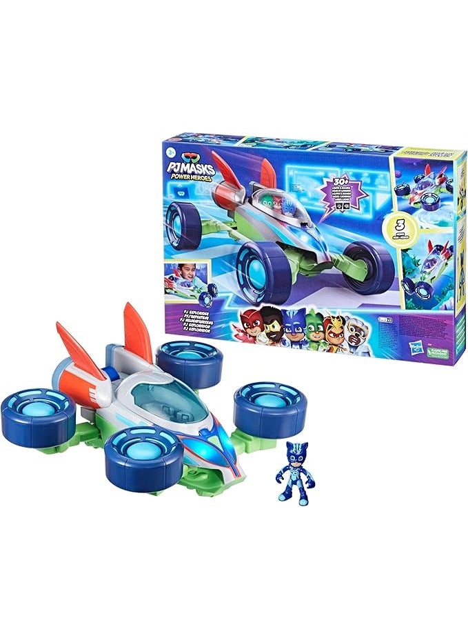 PJMASKS PJ Masks Power Heroes PJ Explorider | 3 Modes | Lights & Sounds | Transforming Vehicle for Kids Ages 3+ - Image 1
