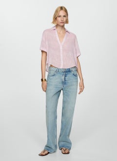 MANGO Semi-Transparent Striped Shirt  - Image 1