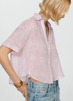 MANGO Semi-Transparent Striped Shirt  - Image 3