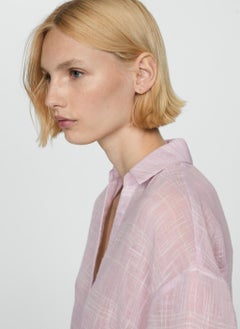 MANGO Semi-Transparent Striped Shirt  - Image 4