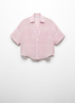 MANGO Semi-Transparent Striped Shirt  - Image 5