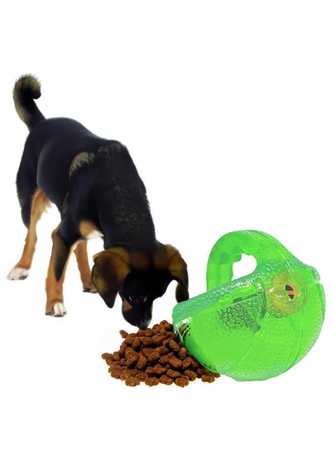 Emily Pets Dog Toys Iq Treat Ball Dog Food Dispenser Teeth Cleaning Chewing Non-Toxic Durable Rubber Playing Chew Squeaky Toy Balls Pool Ball Green - Image 3