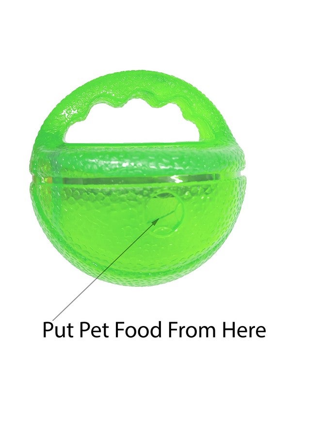 Emily Pets Dog Toys Iq Treat Ball Dog Food Dispenser Teeth Cleaning Chewing Non-Toxic Durable Rubber Playing Chew Squeaky Toy Balls Pool Ball Green - Image 4