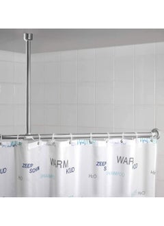 Wenko WENKO Ceiling support for telescopic shower rail 57 cm length, Metal Aluminum, Chrome  - Image 1