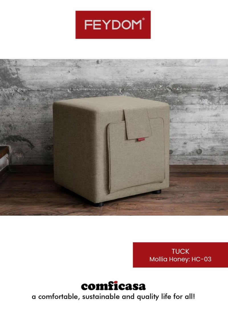 COMFICASA FEYDOM TUCK Ottoman : Mollia Honey - Image 1