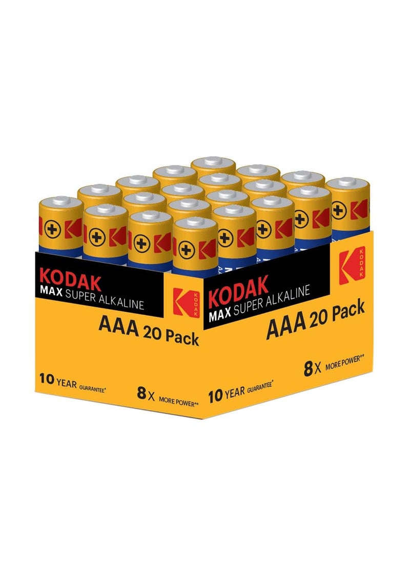 Kodak KODAK | AAA Batteries | Triple A | Disposable Household Alkaline | 1.5V | 20 Pack 