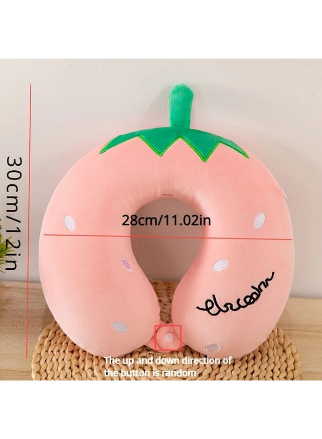 وسادة الرقبة على شكل قطة أفوكادو مصنوعة من رغوة الذاكرة على شكل حرف U، دعم السفر بطيء الارتداد، قابلة للغسل في الغسالة - Image 5