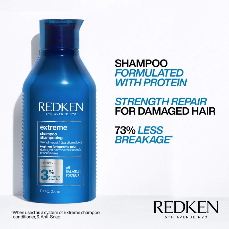 REDKEN مجموعة شامبو وبلسم REDKEN Extreme | شامبو للشعر التالف | تقوية الشعر وإصلاح الشعر التالف | مدعوم بالبروتينات - Image 5
