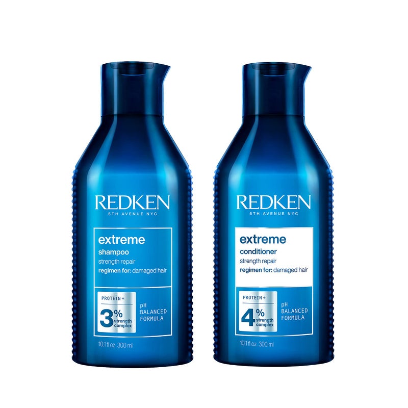 REDKEN مجموعة شامبو وبلسم REDKEN Extreme | شامبو للشعر التالف | تقوية الشعر وإصلاح الشعر التالف | مدعوم بالبروتينات - Image 1
