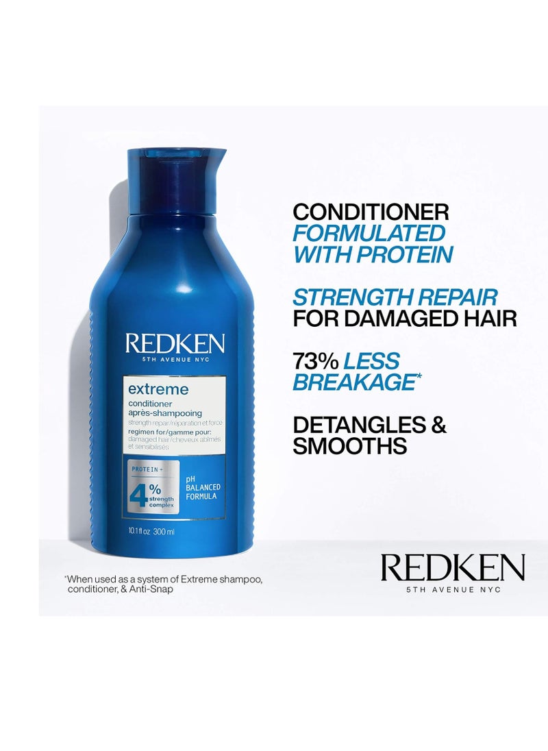 REDKEN - REDKEN Extreme Shampoo & Conditioner Set | Shampoo for Damaged Hair | Hair Strengthen & Repair Damaged Hair | Infused With Proteins - Image 1