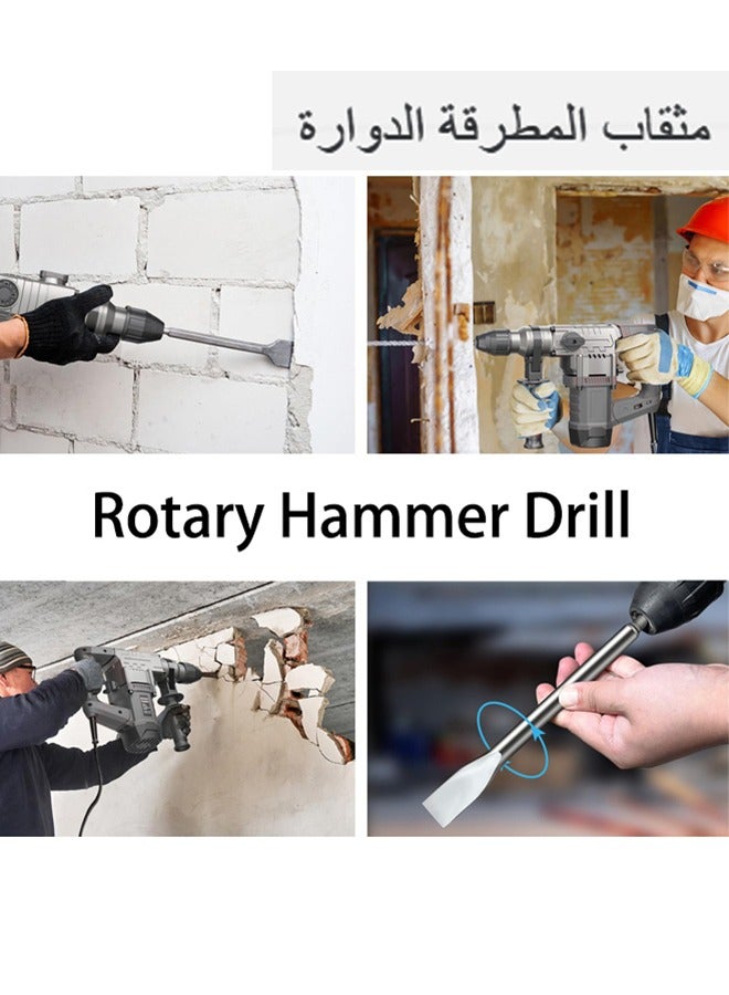 WEMART 2400W Rotary Hammer Drill,1-1/4 Inch SDS-Plus 13 Amp Heavy Duty Rotary Hammer Drill with Safety Clutch and Variable Speed, Including Chisels and Drill Bits - Image 4