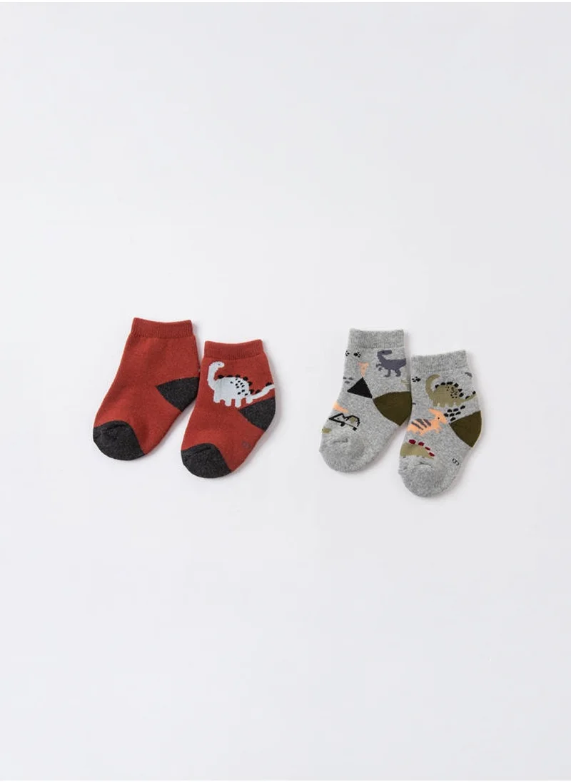 Dave & Bella Boys' Dinosaur Socks Set (2 Pairs)