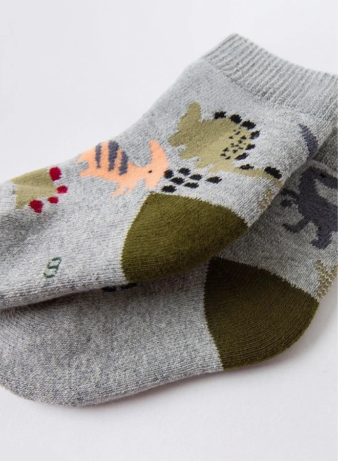 Dave & Bella Boys' Dinosaur Socks Set (2 Pairs)