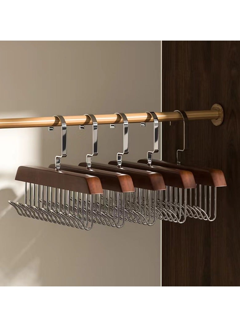 Anti slip multi hook hanger, 360 degree 8-hook space saving hanger, multifunctional anti slip storage hanger, multi hook hanger, tie, scarf, socks  - Image 1