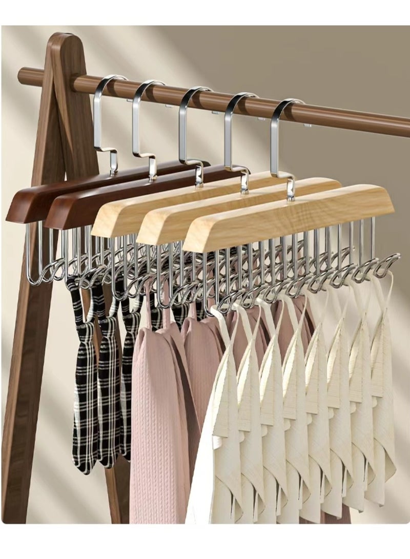 Anti slip multi hook hanger, 360 degree 8-hook space saving hanger, multifunctional anti slip storage hanger, multi hook hanger, tie, scarf, socks  - Image 2