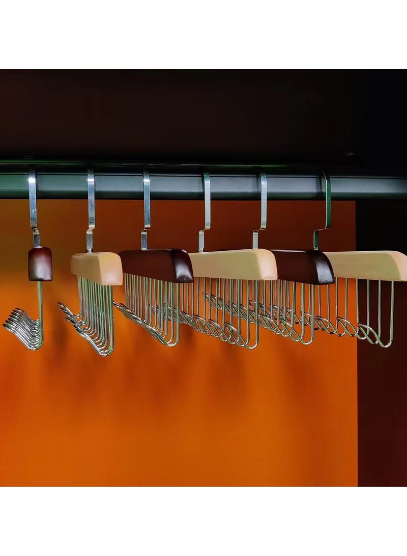 Anti slip multi hook hanger, 360 degree 8-hook space saving hanger, multifunctional anti slip storage hanger, multi hook hanger, tie, scarf, socks  - Image 4