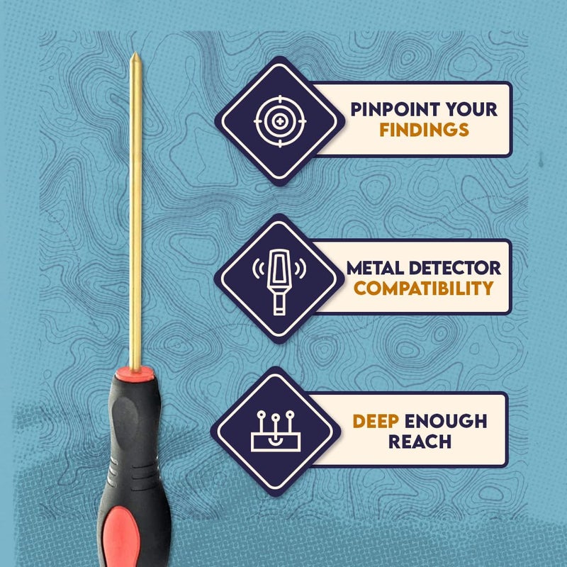 SE 9.25 Inch Non-Marring Brass Metal Detecting Probe for Gold Prospecting and Coin Collecting - Image 4
