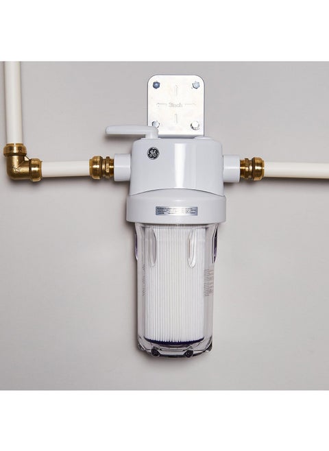 GE Water Filter System for Entire Home | Premium Water Filtration System Reduces Sediment, Rust & More | Install Kit & Accessories Included | Replace Filters (FXHTC, FXHSC) Every 3 Months | GXWH40L