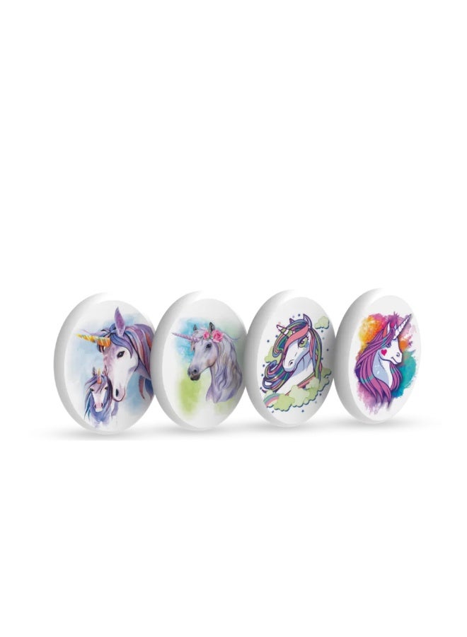 Silka Unicorn Series Pencil Erasers Set for Kids - Box of 36 Pcs, Dust-Free Colorful Rubber Erasers for School Stationery Supplies, Cute Cartoon Novelty Eraser for Boys and Girls Birthday Return Gifts - Image 2
