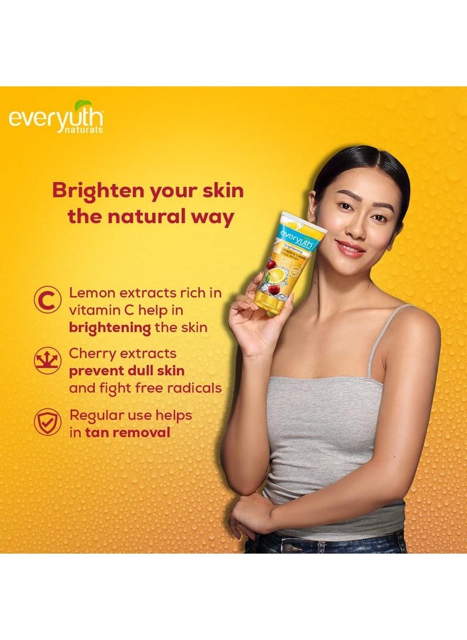 Everyuth - Naturals Brightening Lemon&Cherry Face Wash|Deep Cleansing,Oil Control&Tan Reduction|Simple Face Wash|Removes Dirt&Oil|100% Soapfree|For All Skin Types|Paraben Free - 150 G (Pack Of 2) - Image 1