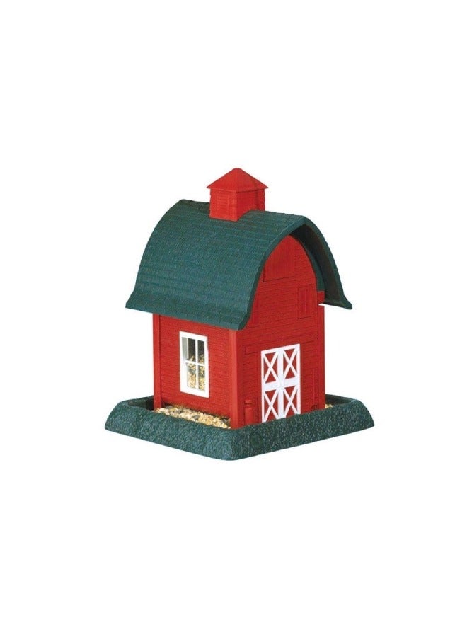 North States 4-Ports Plastic Hopper Bird Feeder Red and Green 13.25 x 10.25 x 9.5 Inch 8203382 - Image 1