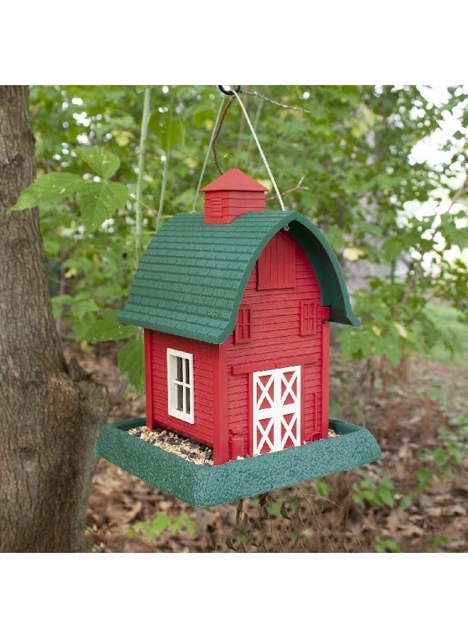 North States 4-Ports Plastic Hopper Bird Feeder Red and Green 13.25 x 10.25 x 9.5 Inch 8203382 - Image 2