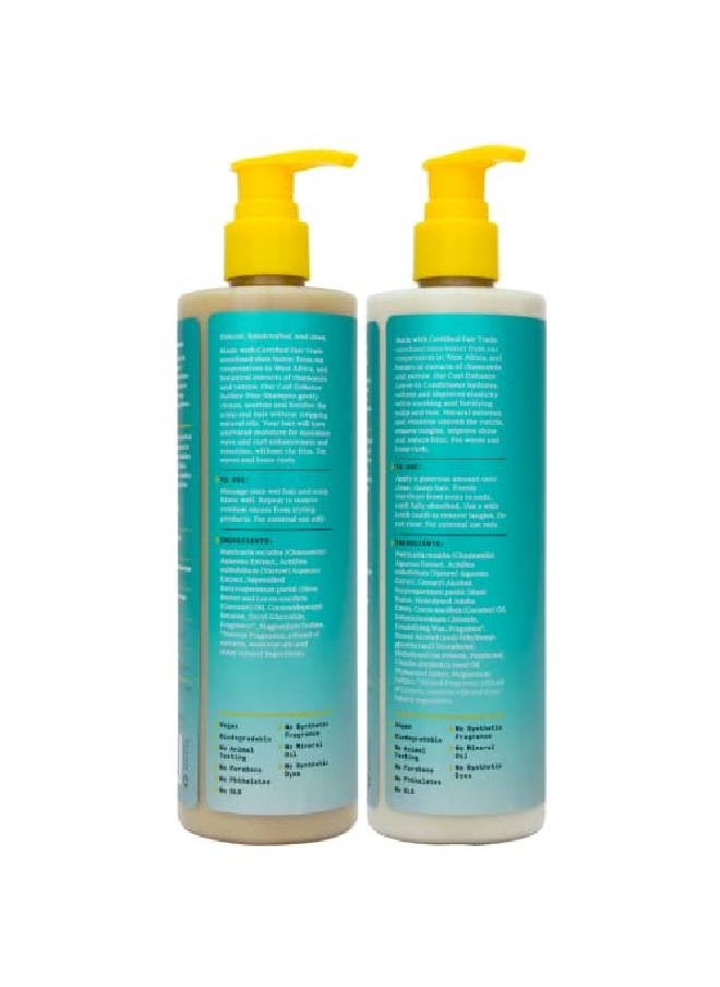 Alaffia - Beautiful Curls Curl Enhancing Shampoo And Leavein Conditioner Duo For Wavy To Curly Hair Natural No Sulfates Includes 12Oz Shampoo & 12Oz Leavein Conditioner - Image 1