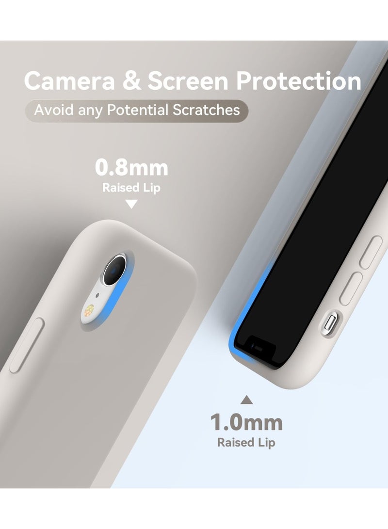 غطاء حماية كامل للجسم لهاتف iPhone XR، غطاء حماية كامل للجسم مقاوم لبصمات الأصابع، غطاء هاتف من المطاط السيليكوني السائل الناعم لهاتف iPhone XR مقاس 6.1 بوصة - Image 3